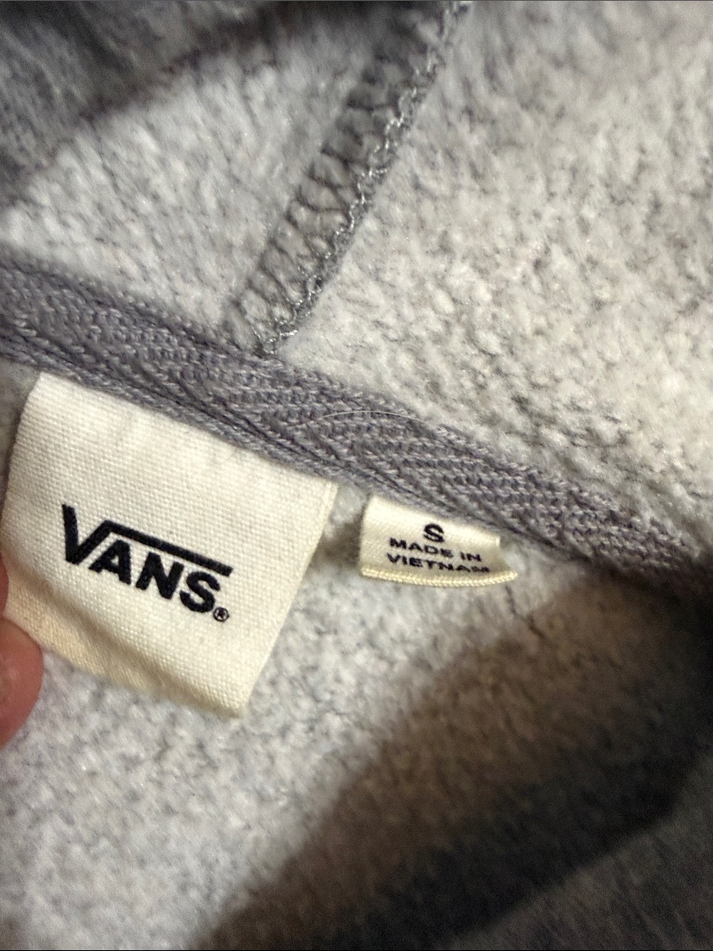 Vintage Vans Skate Women’s Small Gray Zip Up Hoodie Yellow Logo and Sleeve - Picture 2 of 7